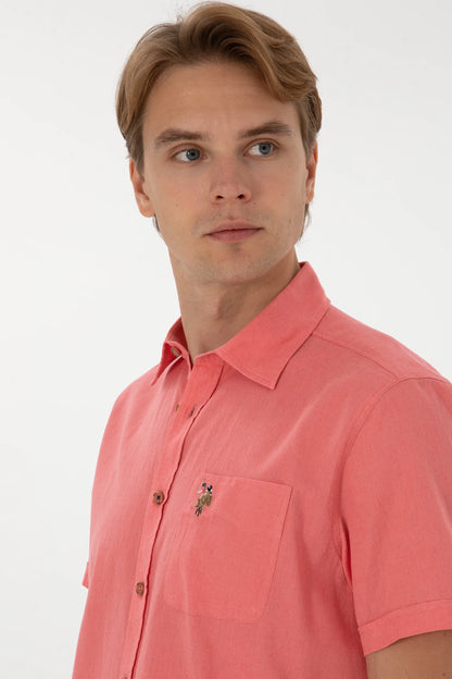 U.S. Polo Assn. Dark Pink Men Dark Pink Shirt SKU: G081SZ0040 2082772_VR167 Image 02