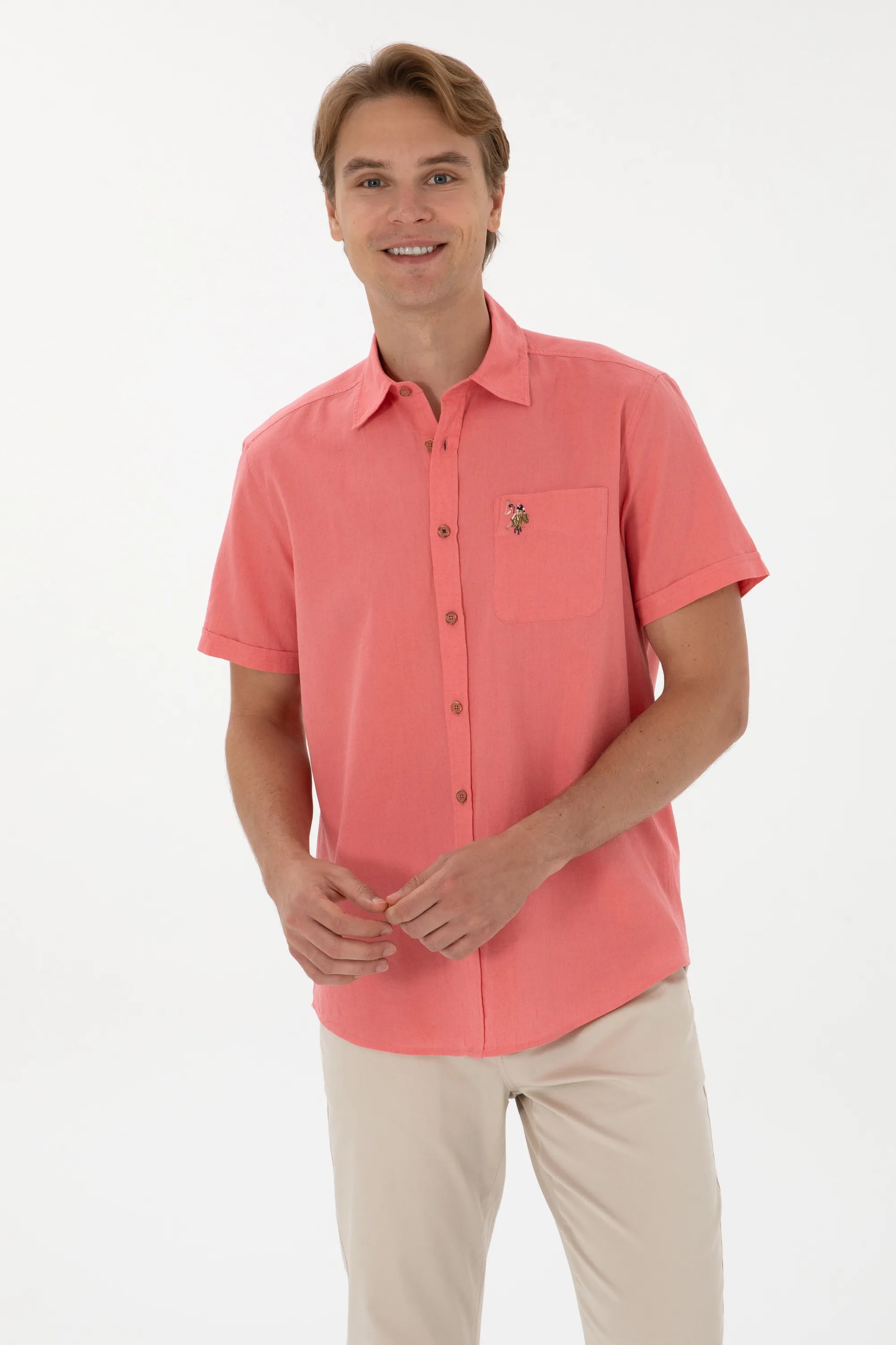 U.S. Polo Assn. Dark Pink  Men Dark Pink  Shirt SKU: G081SZ0040 2082772_VR167 Image 03