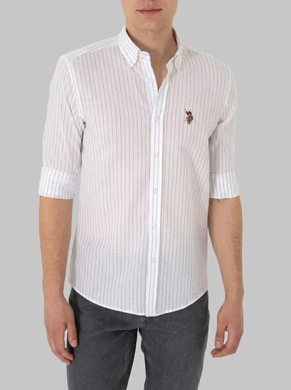 U.S. Polo Assn. White Men White Long Sleeve Shirt SKU: G081SZ0040 2103078_VR013 Image 00