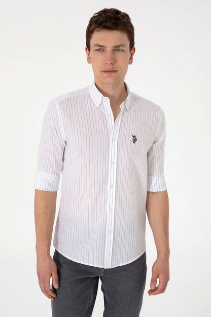 U.S. Polo Assn. White Men White Long Sleeve Shirt SKU: G081SZ0040 2103078_VR013 Image 01