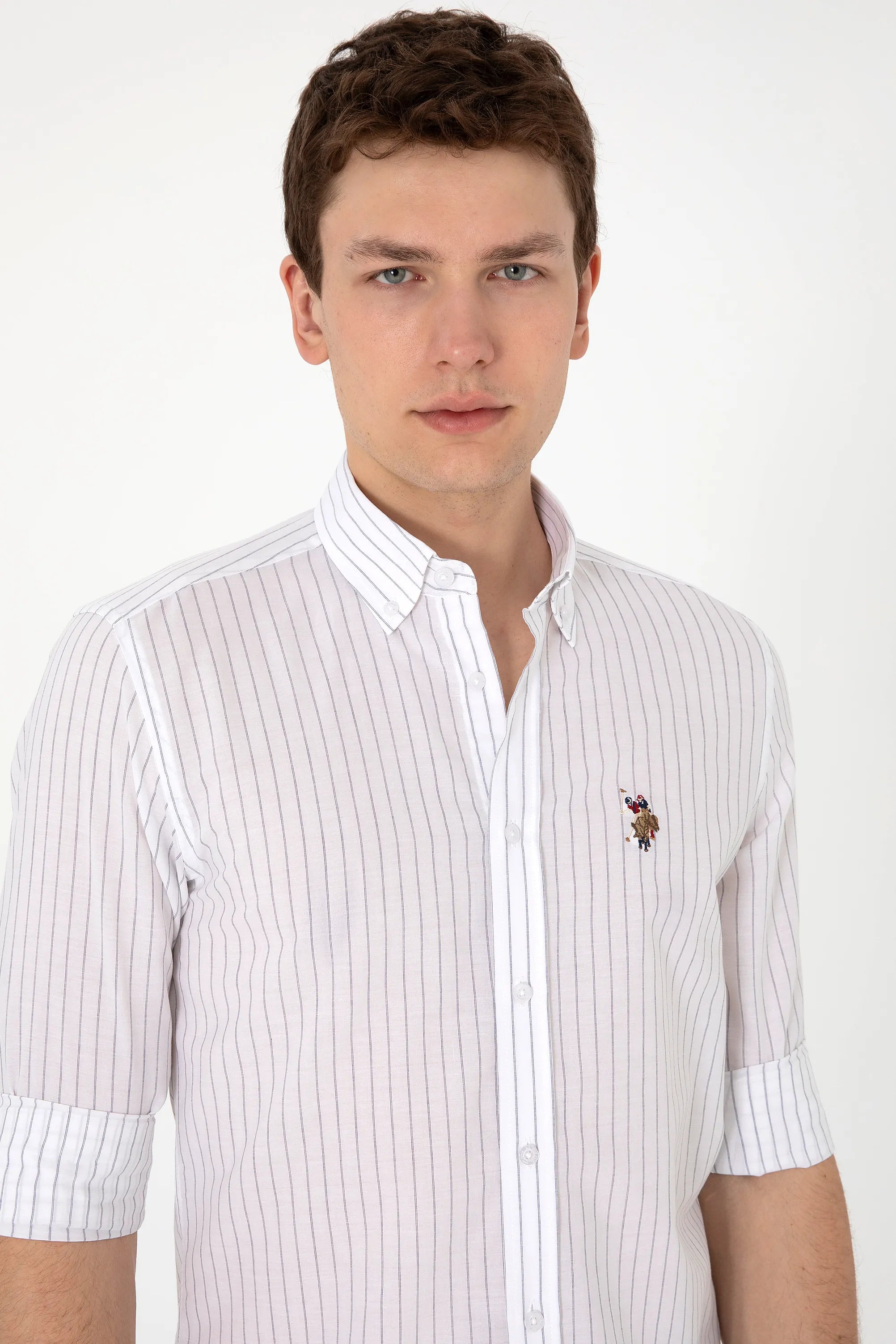 U.S. Polo Assn. White Men White Shirt Long Sleeve SKU: G081SZ0040 2103078_VR013 Image 02