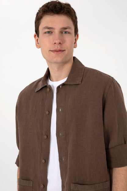 U.S. Polo Assn._Mink Linen Shirt_G081SZ0040 2103088_VR052_02