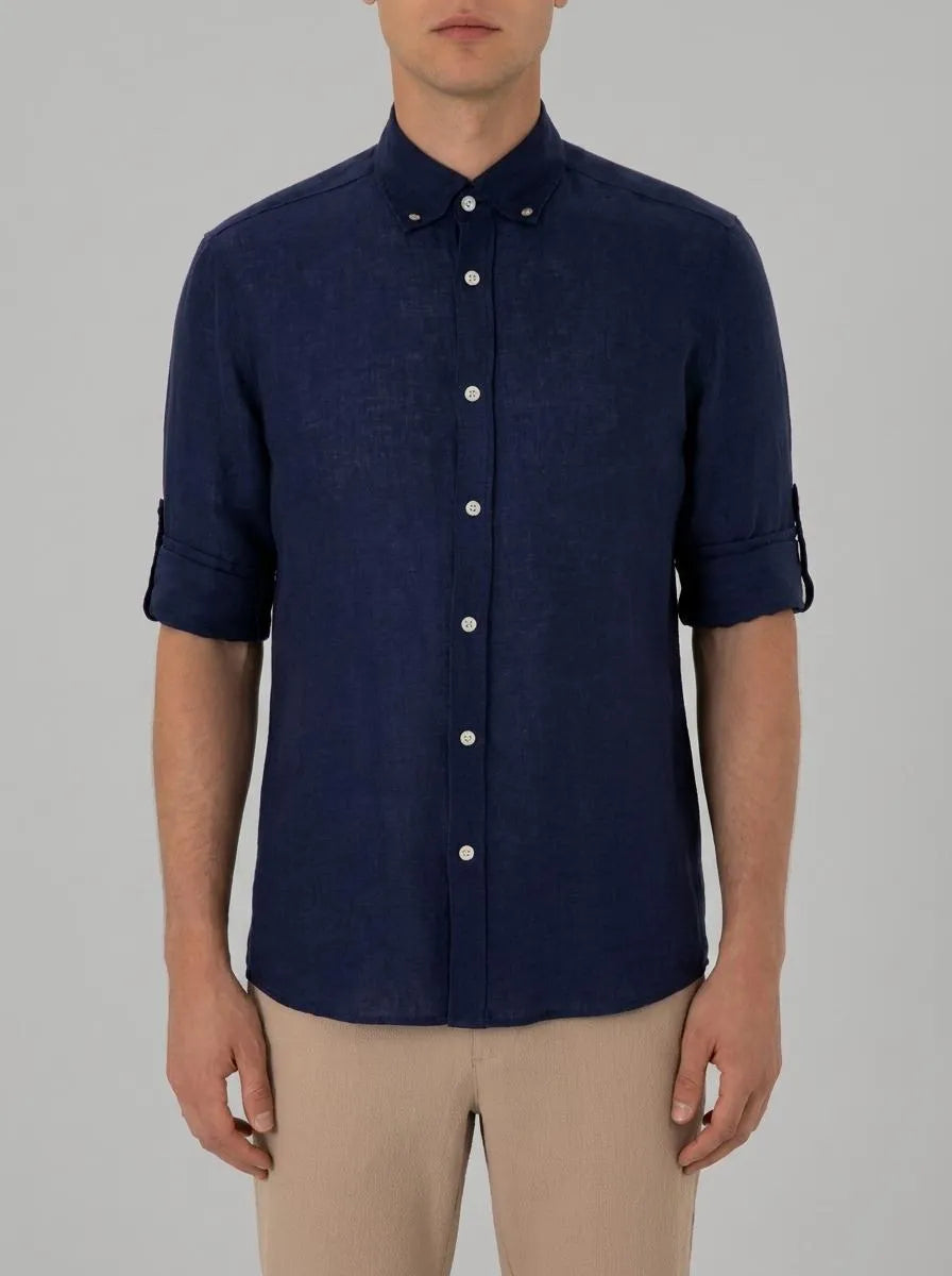 U.S. Polo Assn. Navy Men Navy Long Sleeve Shirt SKU: G081SZ0040 2103097_VR033 Image 00
