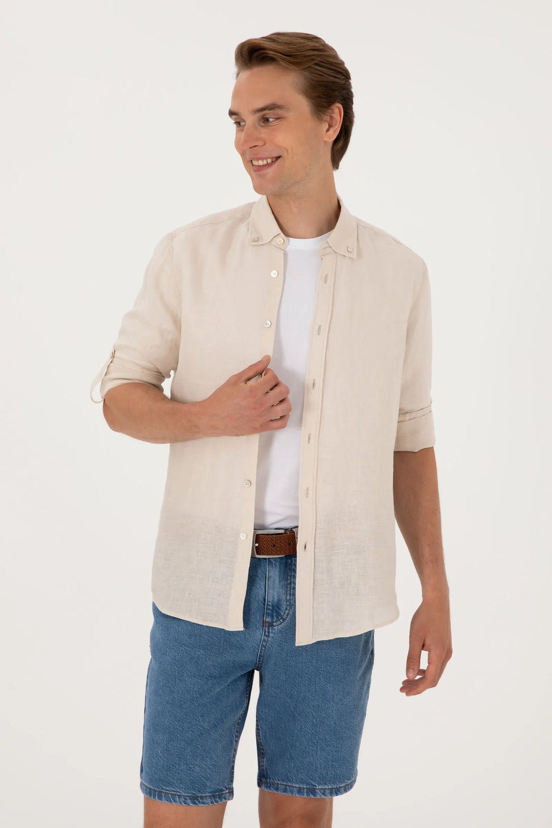 U.S. Polo Assn. Stone Men Stone Long Sleeve Shirt SKU: G081SZ0040 2103097_VR049 Image 01