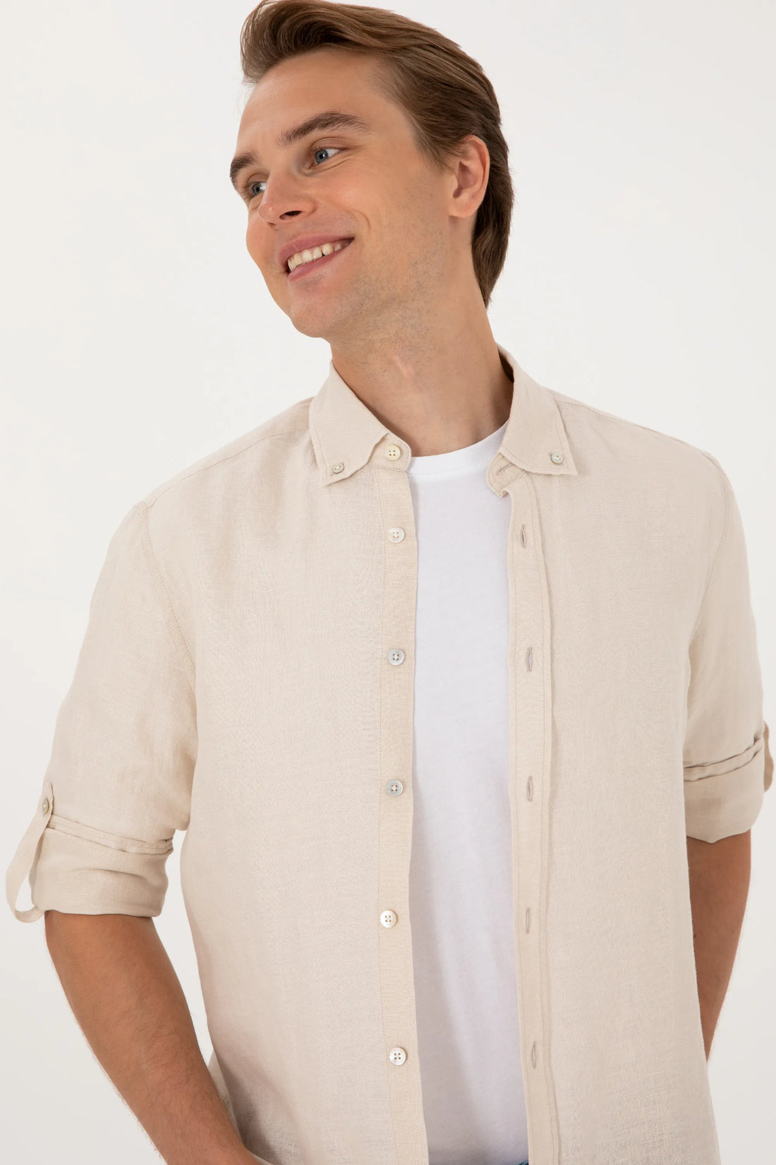 U.S. Polo Assn. Stone Men Stone Long Sleeve Shirt SKU: G081SZ0040 2103097_VR049 Image 02