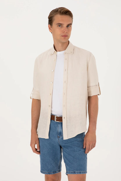 U.S. Polo Assn. Stone Men Stone Long Sleeve Shirt SKU: G081SZ0040 2103097_VR049 Image 03