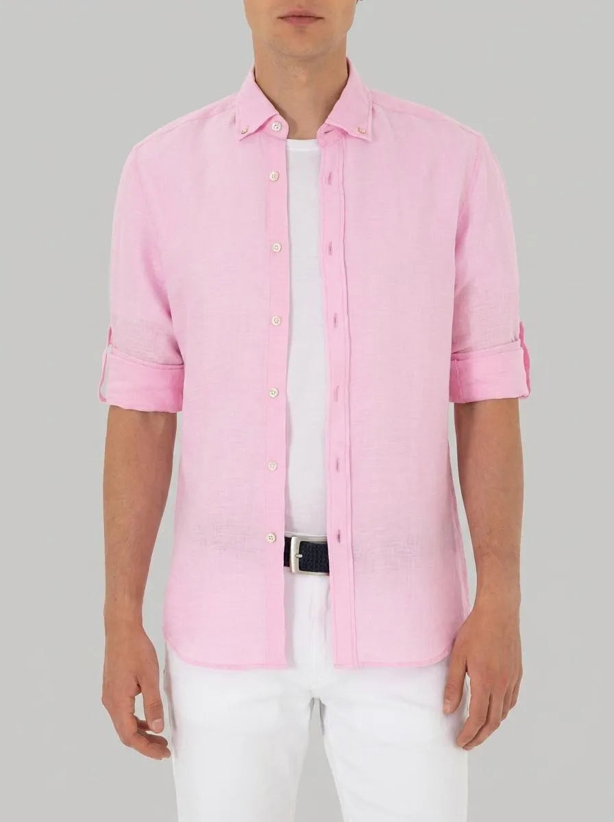 U.S. Polo Assn. Light Pink Men Light Pink Long Sleeve Shirt SKU: G081SZ0040 2103097_VR078 Image 00