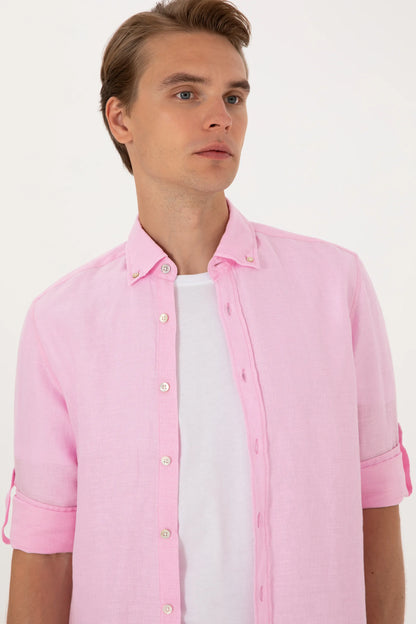 U.S. Polo Assn. Light Pink Men Light Pink Long Sleeve Shirt SKU: G081SZ0040 2103097_VR078 Image 02