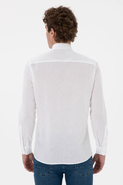 U.S. Polo Assn. White Men White Long Sleeve Shirt SKU: G081SZ0040 2104315_VR013 Image 05