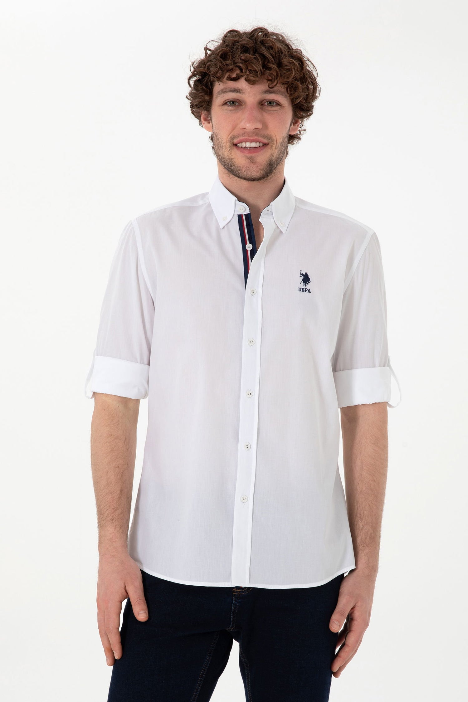 U.S. Polo Assn._White Shirt Long Sleeve_G081SZ0040 2106700_VR013_01