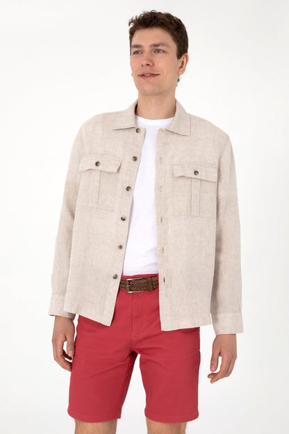 U.S. Polo Assn._Stone Linen Shirt_G081SZ0040 2109161_VR049_03