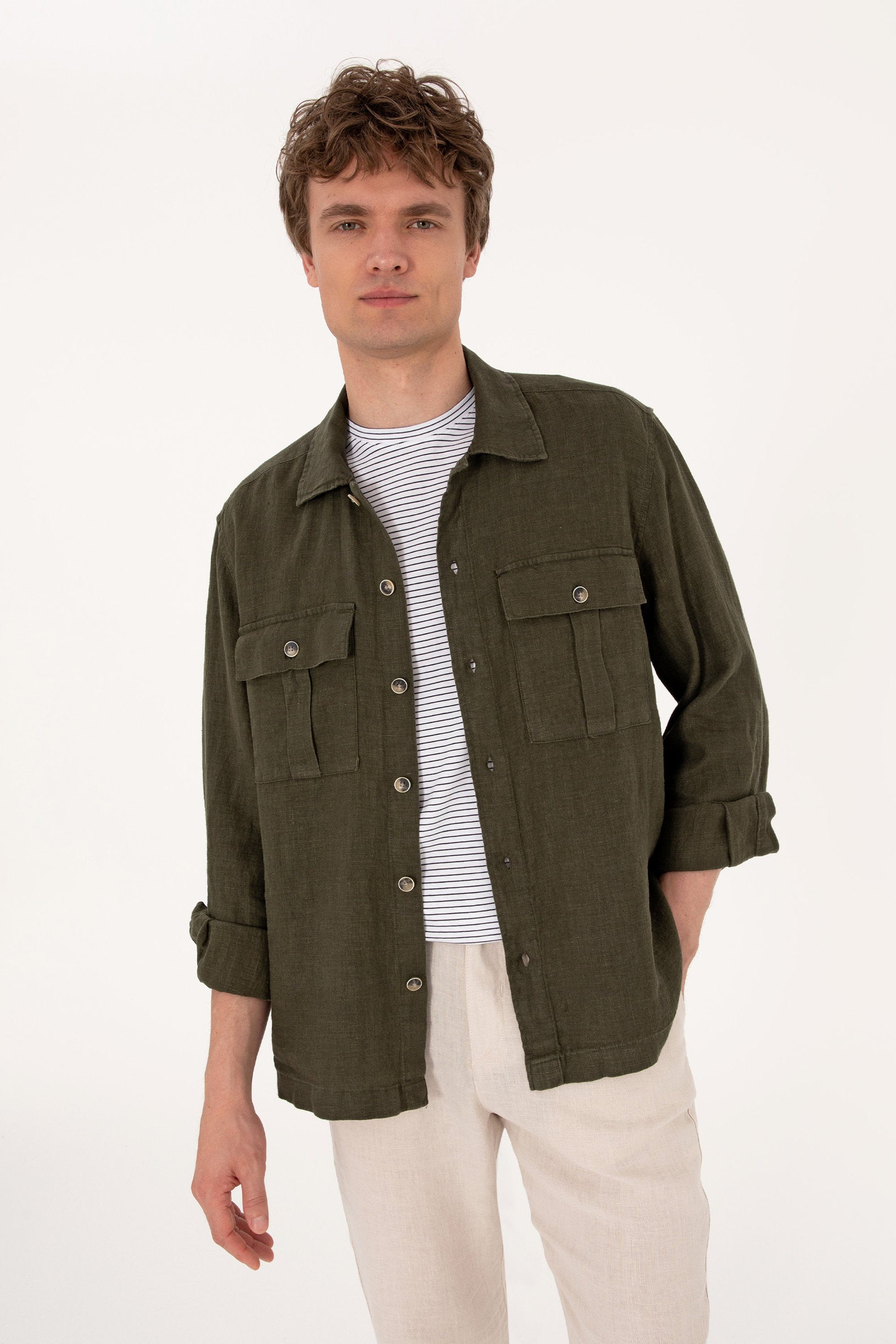 U.S. Polo Assn._Dark Khaki Shirt_G081SZ0040 2109161_VR111_03