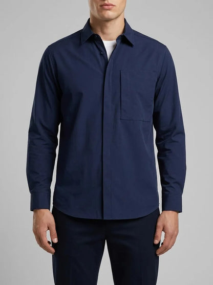 U.S. Polo Assn. Navy Men Navy Long Sleeve Shirt SKU: G081SZ0040 2116624_VR033 Image 00