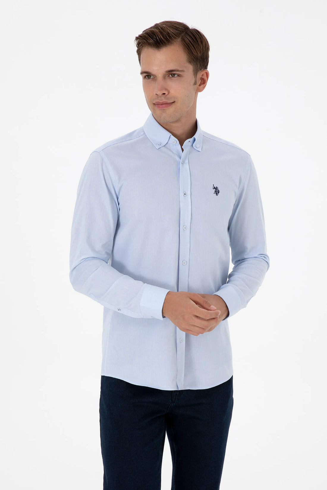 U.S. Polo Assn._Light Blue_Light Blue Long Sleeve Shirt_G081SZ0040 2225521_VR003_03