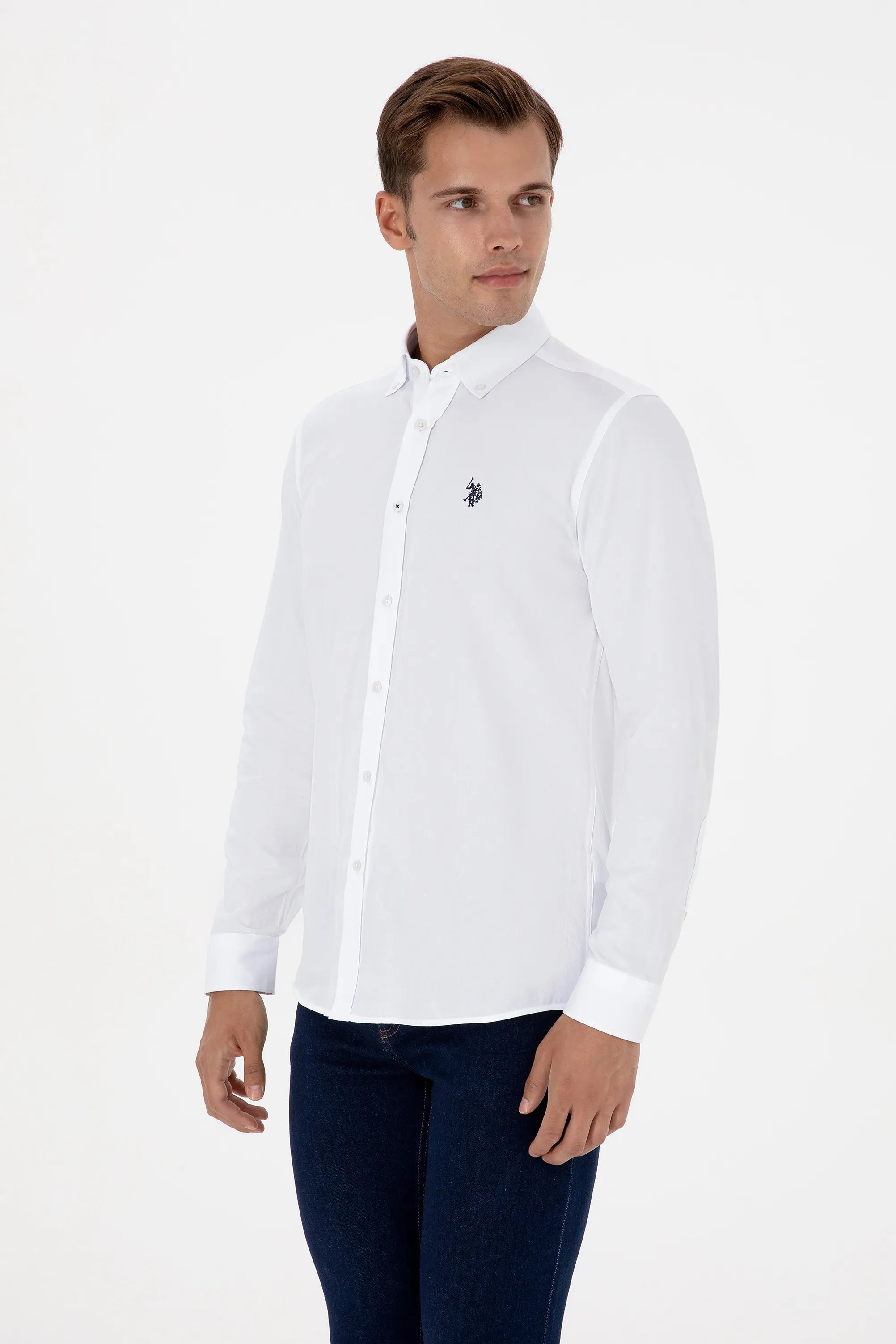 U.S. Polo Assn._White_White Long Sleeve Shirt_G081SZ0040 2225521_VR013_03