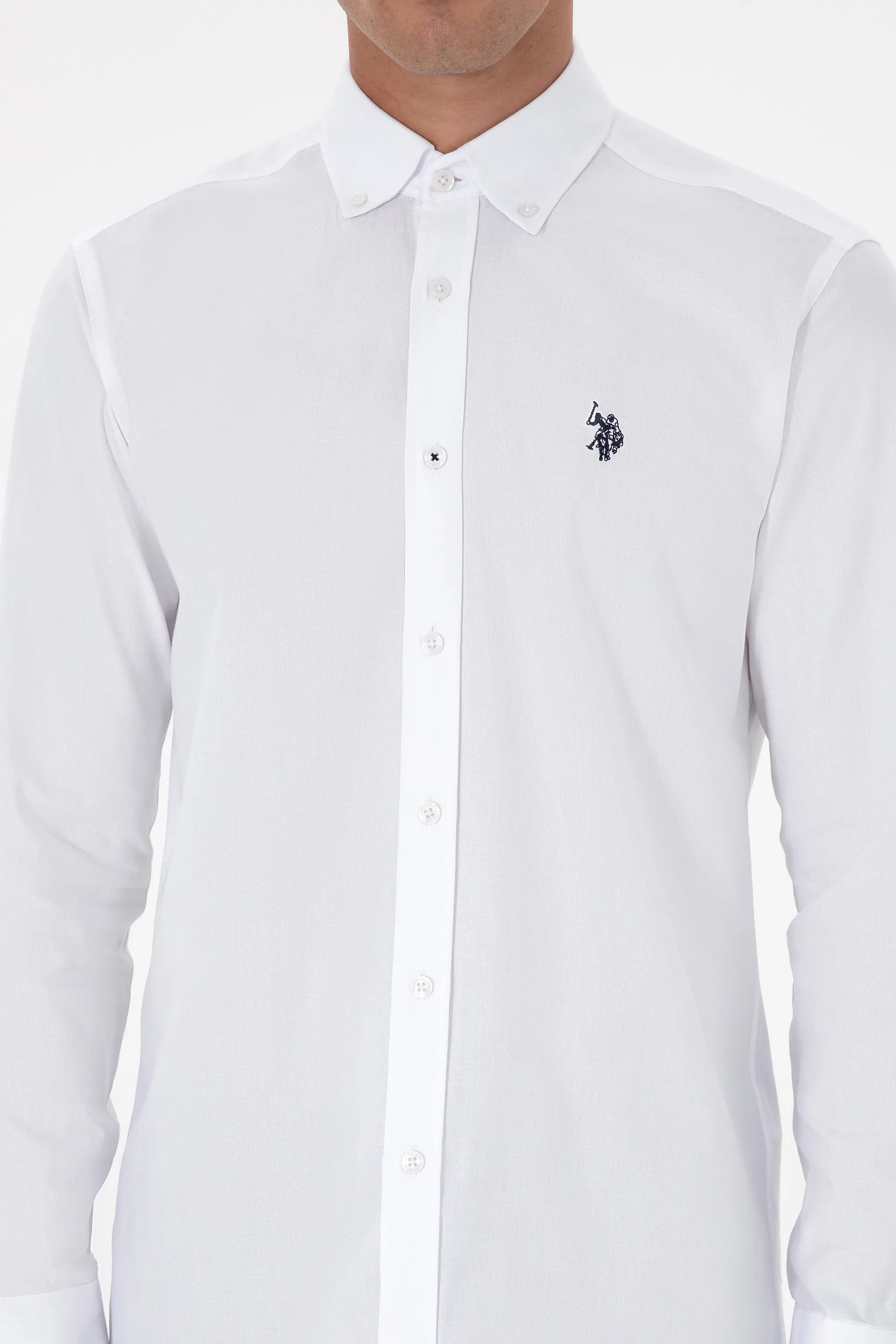 U.S. Polo Assn._White_White Long Sleeve Shirt_G081SZ0040 2225521_VR013_06