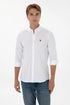 U.S. Polo Assn. White Men White Long Sleeve Slim Fit Poplin Shirt SKU: G081SZ0040 2225630_VR013 Image 01
