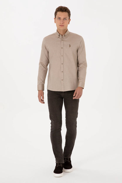 U.S. Polo Assn._Khaki_Khaki Shirt_G081SZ0040 2225643_VR027_04