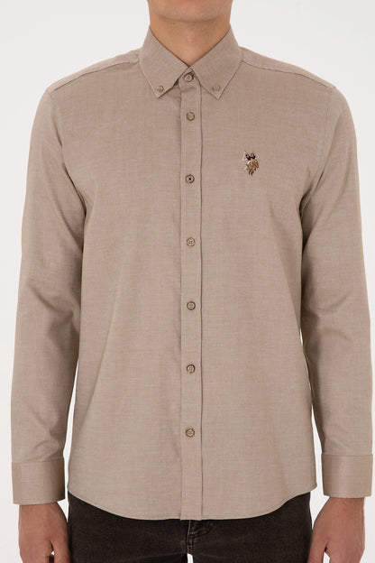 U.S. Polo Assn._Khaki_Khaki Shirt_G081SZ0040 2225643_VR027_06