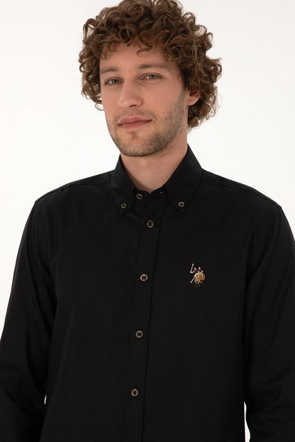 U.S. Polo Assn._Black_Black Long Sleeve Shirt_G081SZ0040 2225643_VR046_02