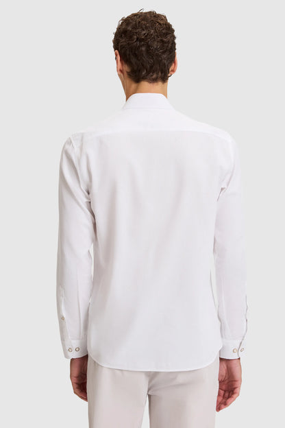U.S. Polo Assn. White Men White Long Sleeve Fine Oxford Shirt SKU: G081SZ0040 PU-14148_VR013 Image 06