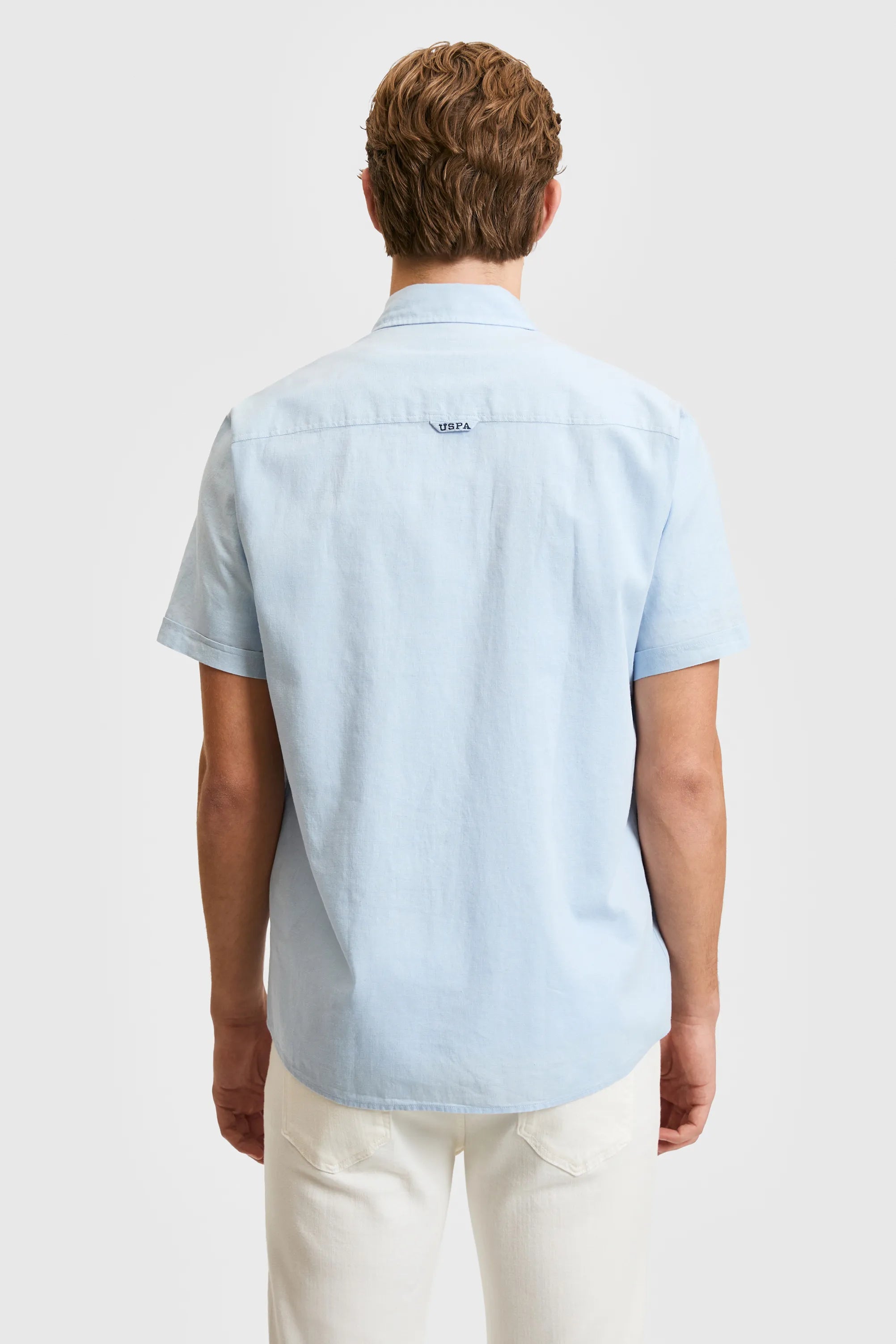 U.S. Polo Assn. Light Blue Men Light Blue Shirt SKU: G081SZ0040 PU-8862_VR003 Image 05