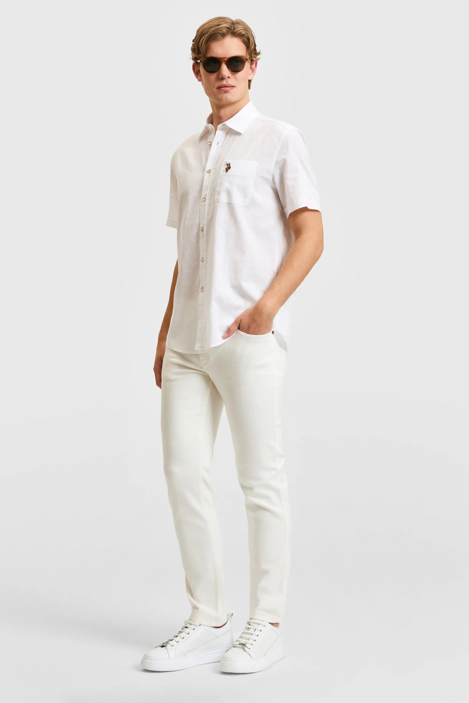 U.S. Polo Assn. White Men White Shirt SKU: G081SZ0040 PU-8862_VR013 Image 04