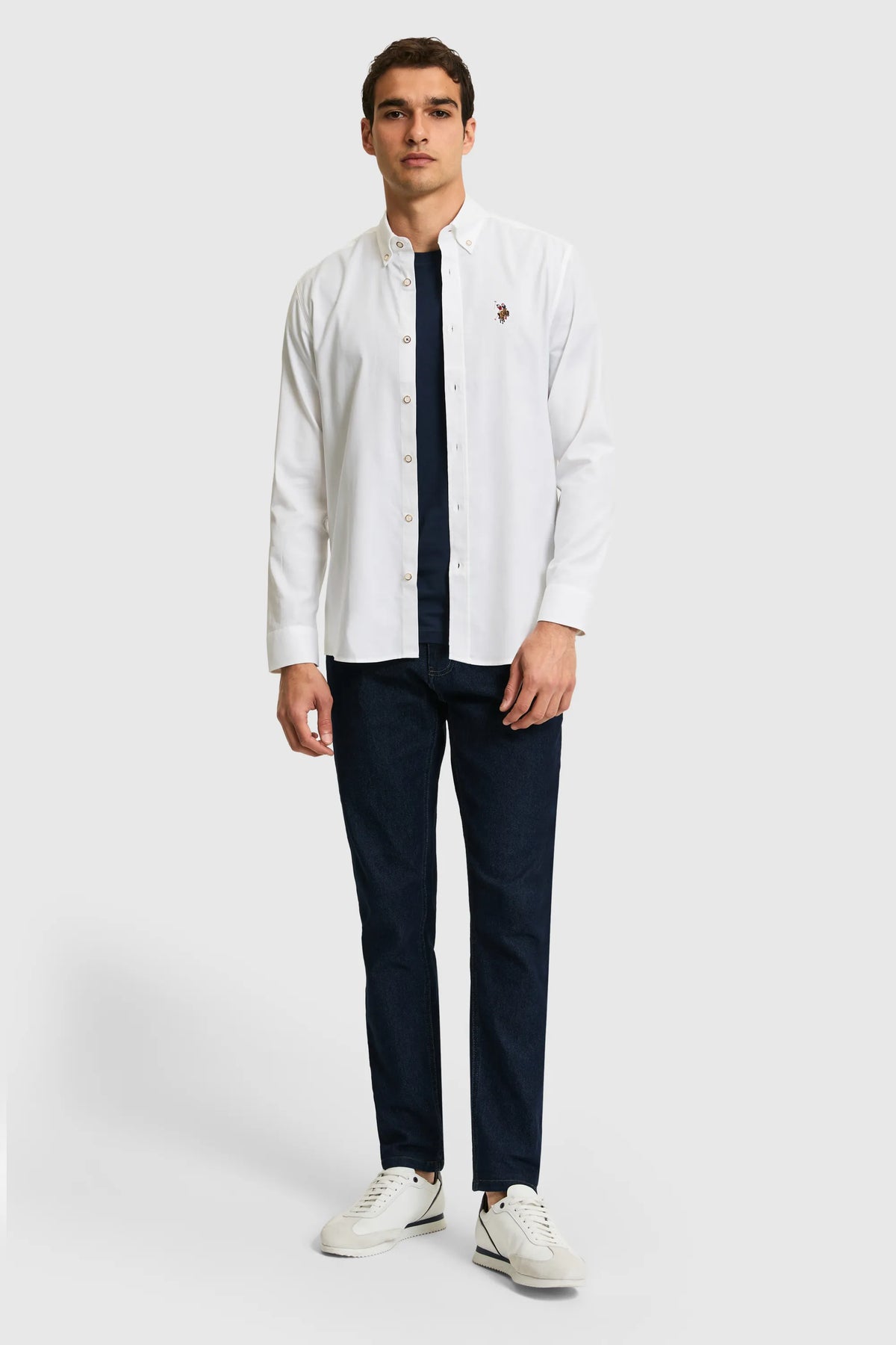 U.S. Polo Assn. White Men White Long Sleeve Button Down Oxford Shirt SKU: G081SZ0040 PU-8889_VR013 Image 04