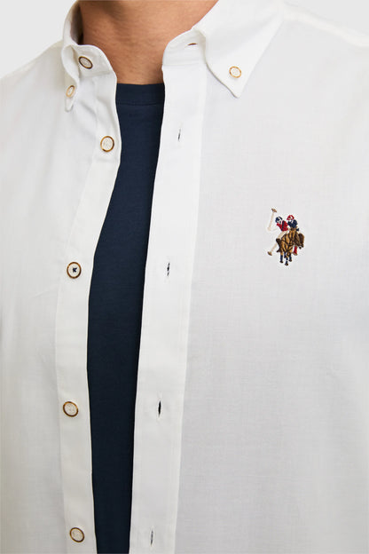 U.S. Polo Assn. White Men White Long Sleeve Button Down Oxford Shirt SKU: G081SZ0040 PU-8889_VR013 Image 06