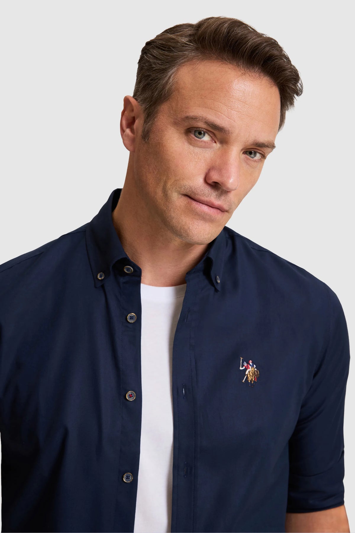 U.S. Polo Assn. Navy Men Navy Long Sleeve Jersey Overshirt Shirt SKU: G081SZ0040 PU-8889_VR033 Image 02