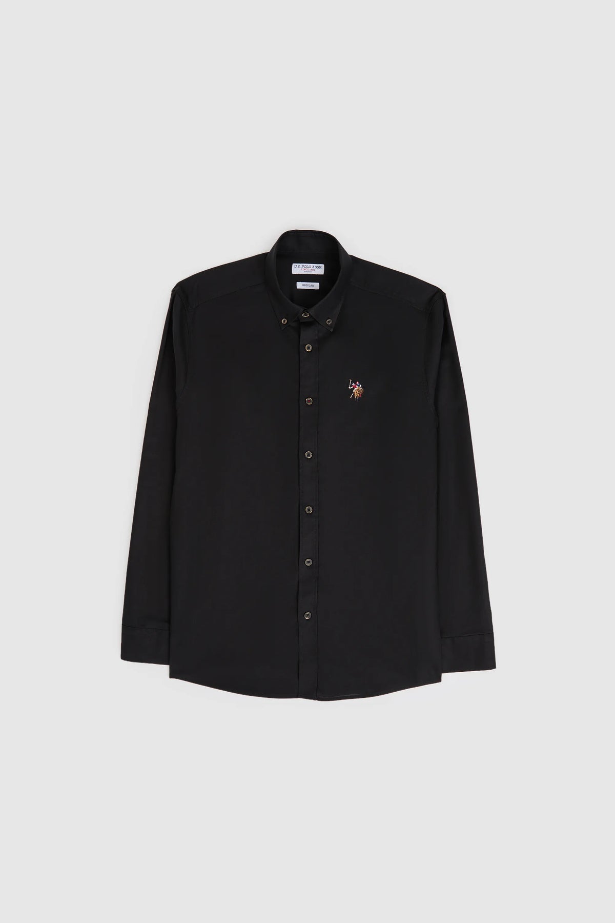 U.S. Polo Assn. Black Men Black Long Sleeve Textured Overshirt Shirt SKU: G081SZ0040 PU-8889_VR046 Image 06