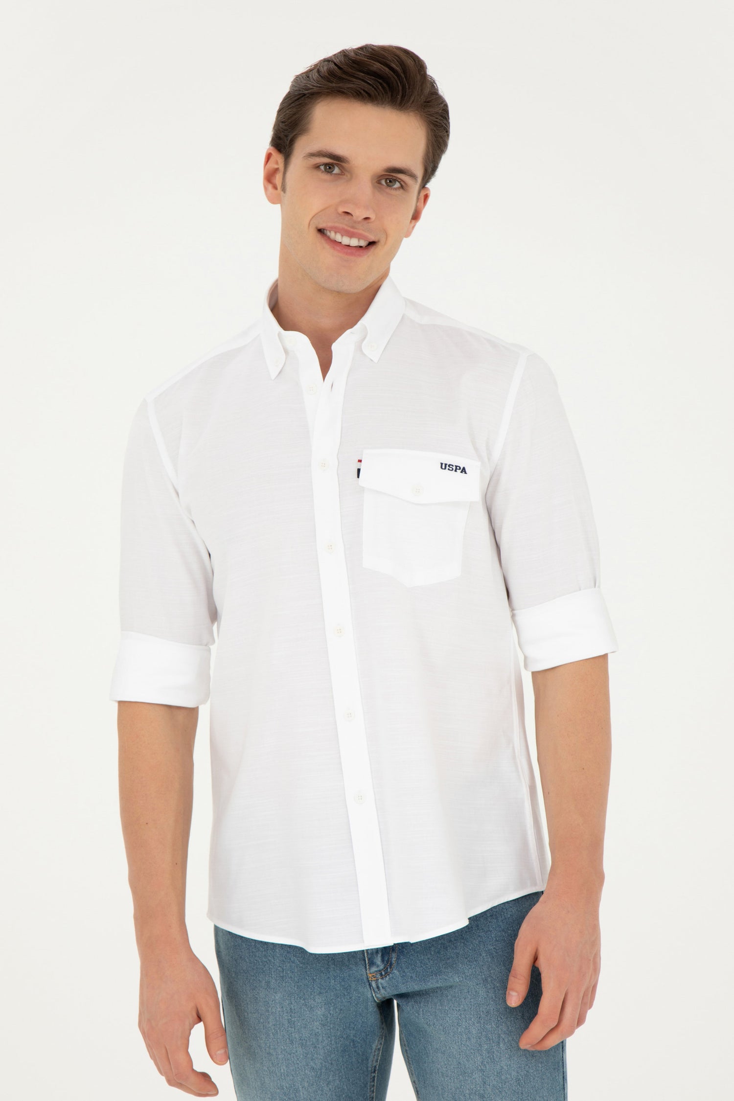 Button Down Shirt With Logo_G081SZ0040 1834833_VR013_03