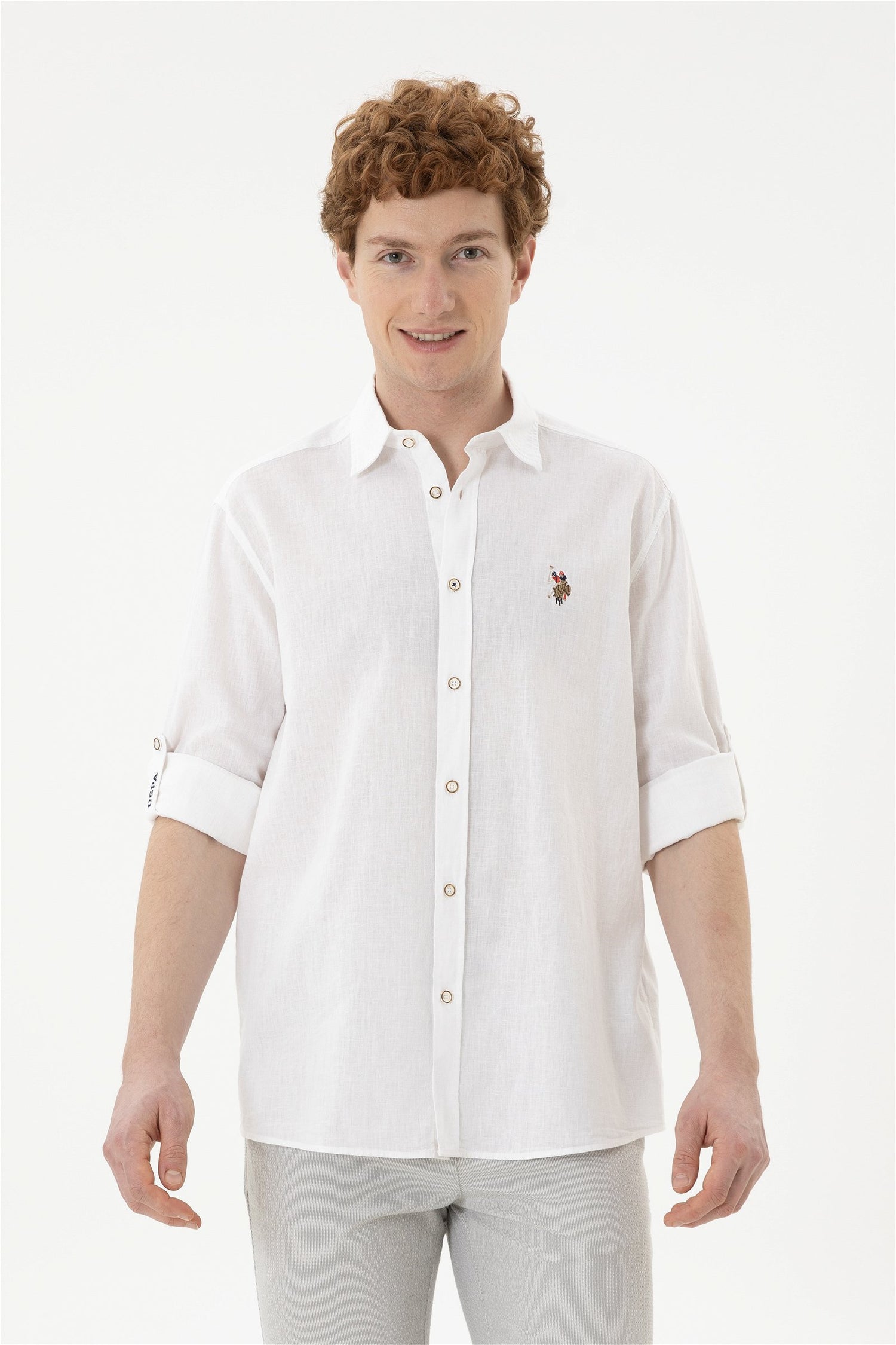 Button Down Shirt With Logo_G081SZ0040 1844703_VR013_01