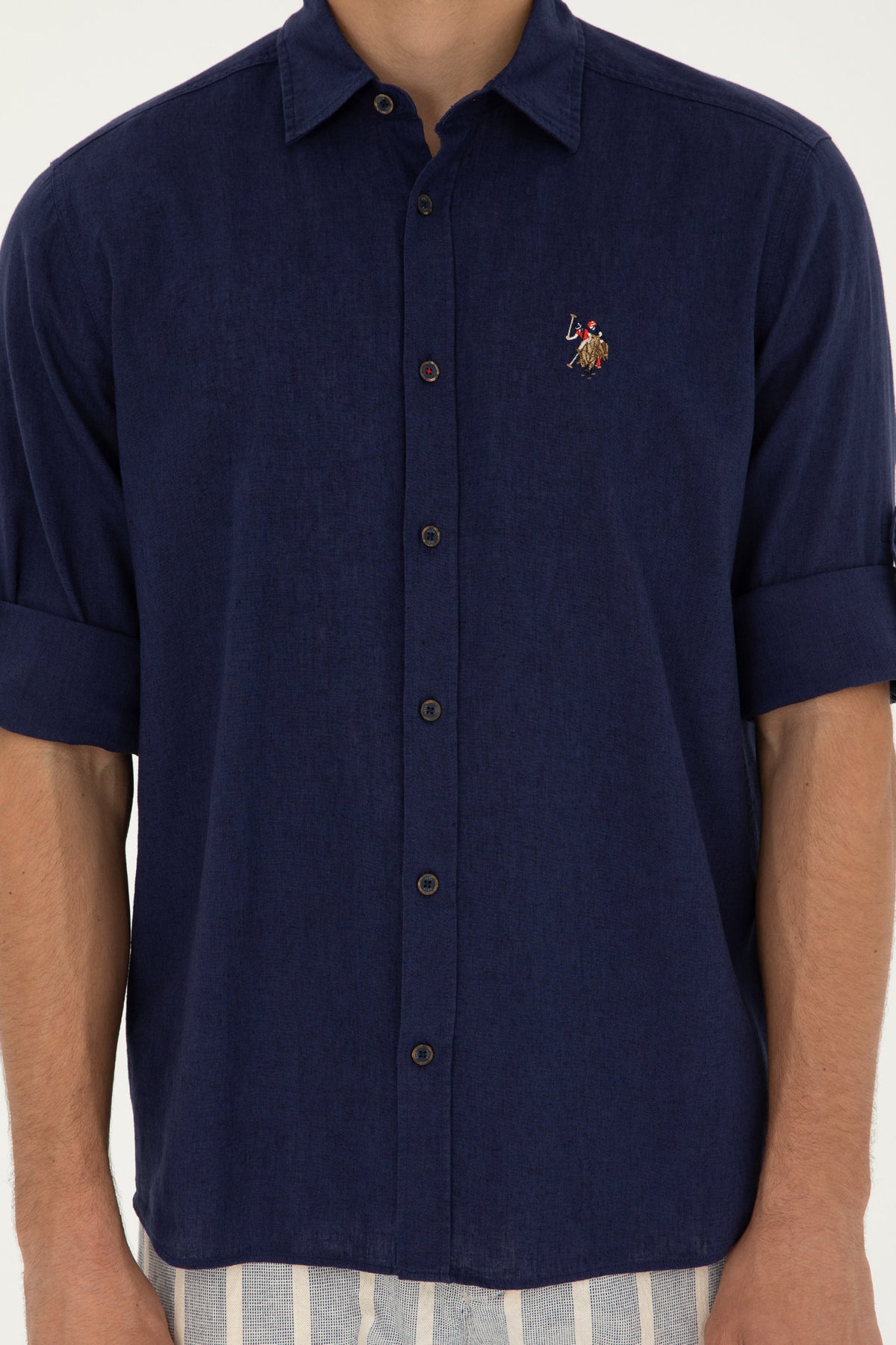 Blue Button Down Shirt_G081SZ0040 1844703_VR033_06
