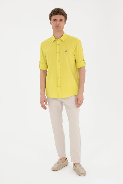 Yellow Button Down Shirt_G081SZ0040 1844703_VR087_04