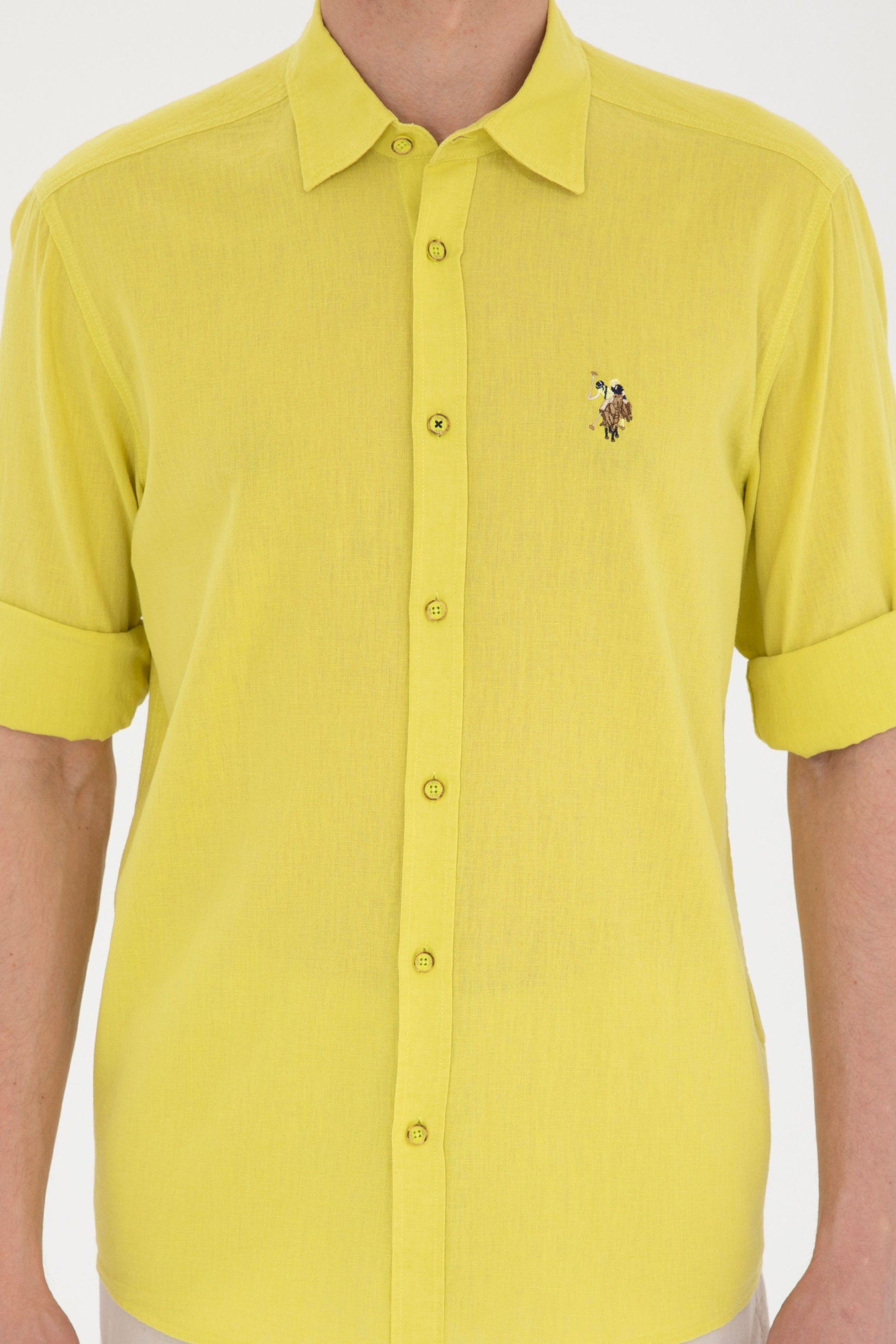 Yellow Button Down Shirt_G081SZ0040 1844703_VR087_06