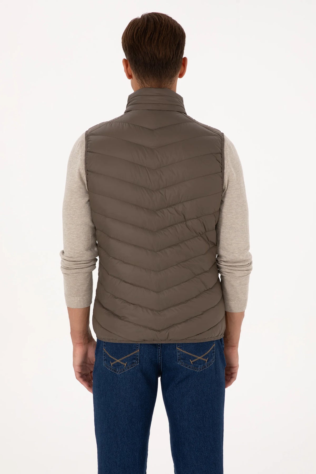 U.S. Polo Assn. Mink Men Mink Quilted Vest Jacket SKU: G081SZ0100 2246365_VR052 Image 05