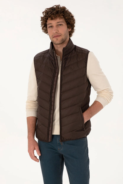 U.S. Polo Assn._Dark Brown_Dark Brown Vest Jacket_G081SZ0100 2246365_VR084_01