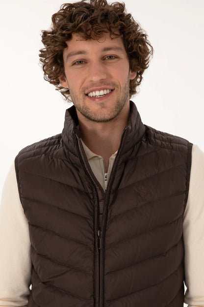 U.S. Polo Assn._Dark Brown_Dark Brown Vest Jacket_G081SZ0100 2246365_VR084_02