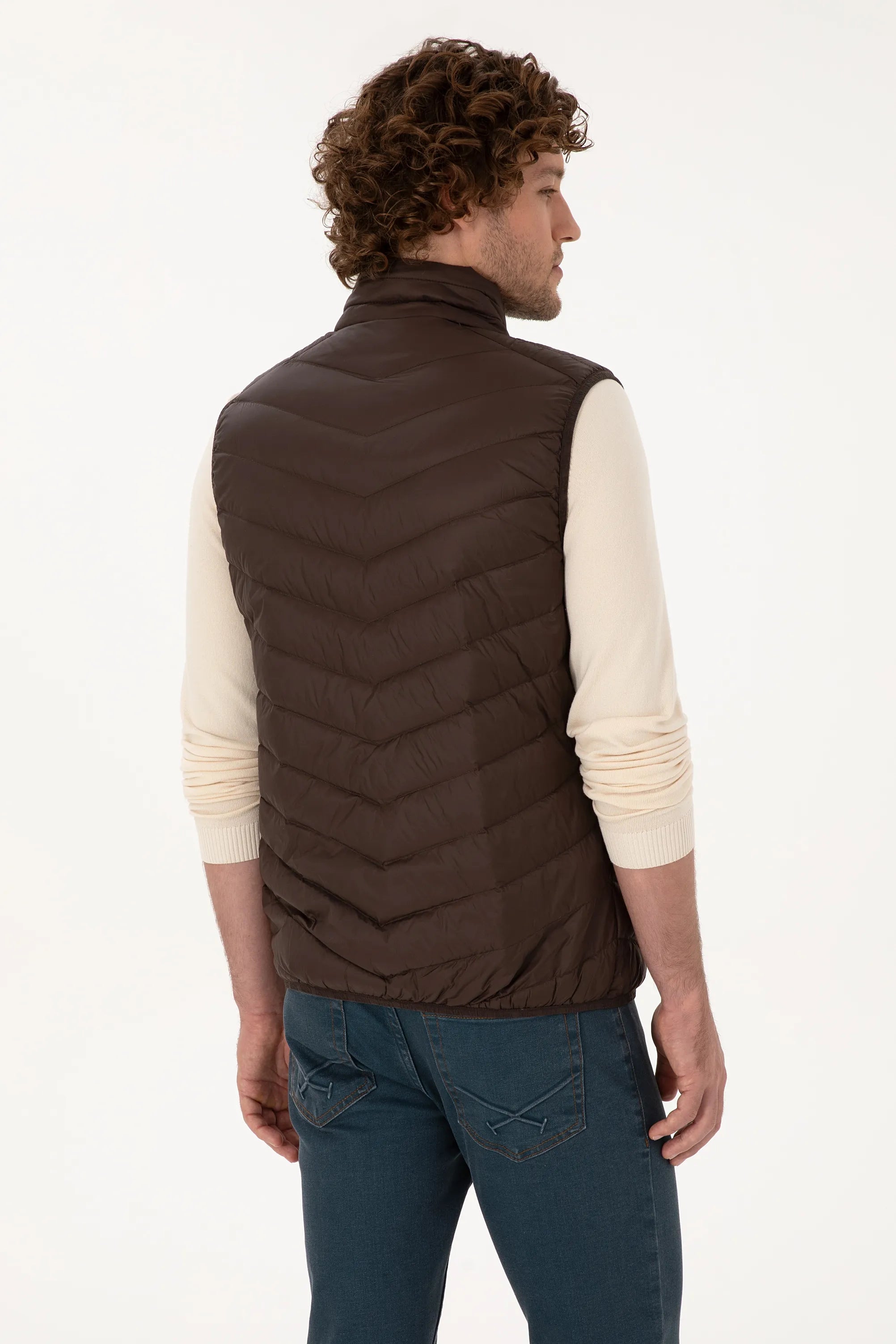 U.S. Polo Assn._Dark Brown_Dark Brown Vest Jacket_G081SZ0100 2246365_VR084_05