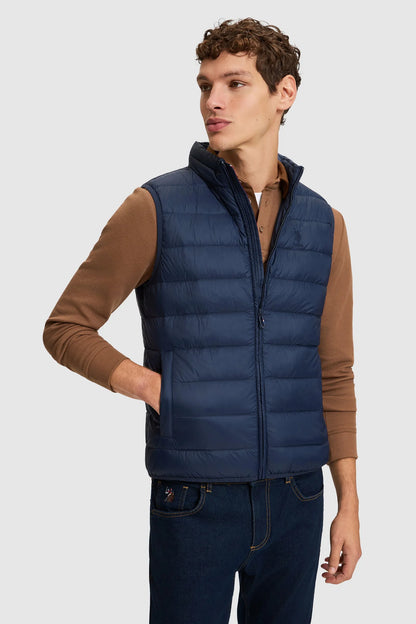 U.S. Polo Assn. Navy Men Navy Lightweight Padded Vest Jacket SKU: G081SZ0100 PU-13219_VR033 Image 01