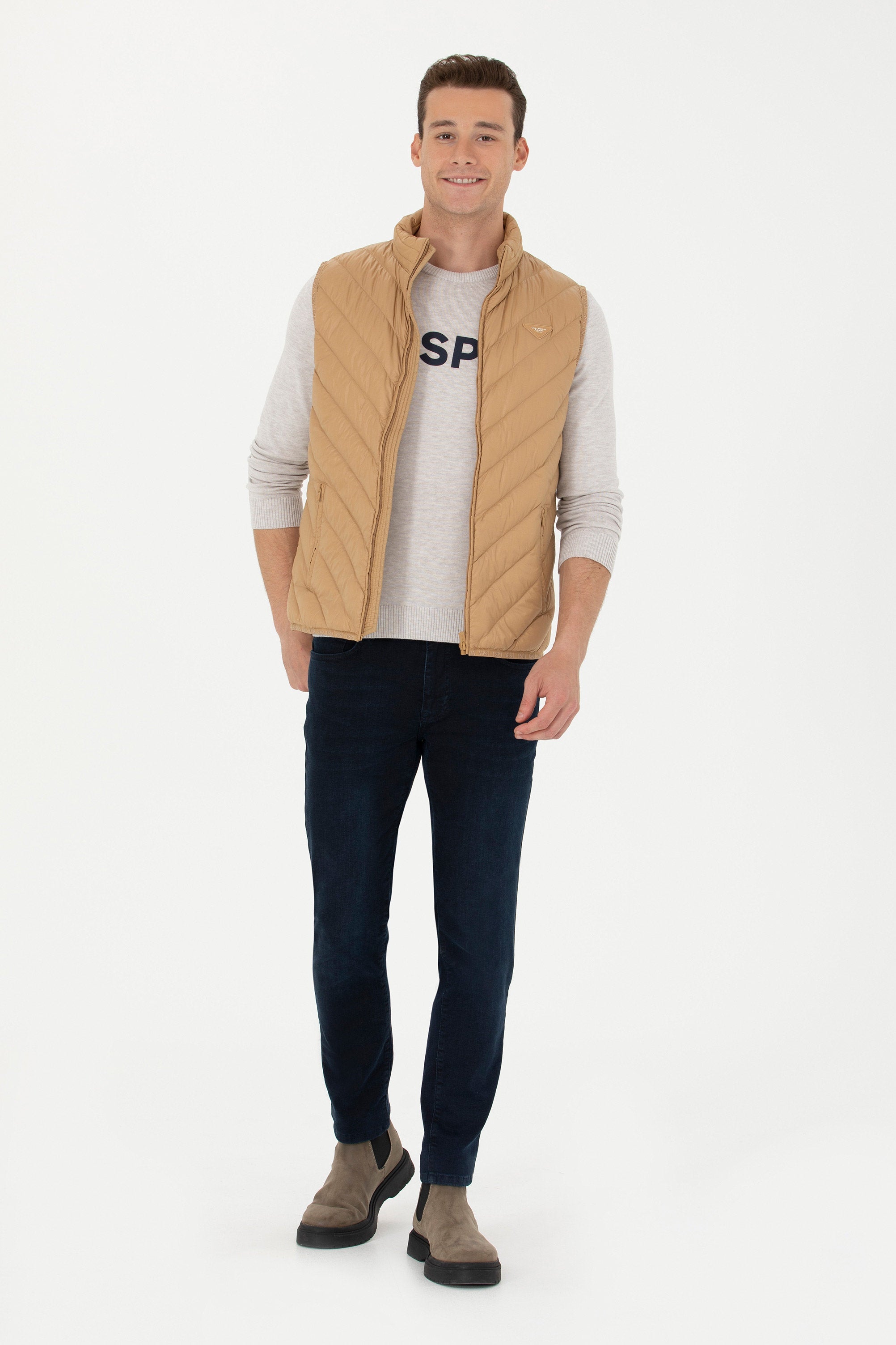 Beige Woven Vest_G081SZ0100 1631409_VR085_04