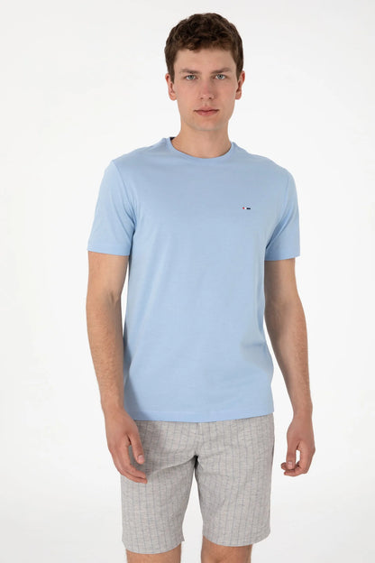 U.S. Polo Assn. Light Blue Men Light Blue T-Shirt SKU: G081SZ0110 2083928_VR003 Image 01