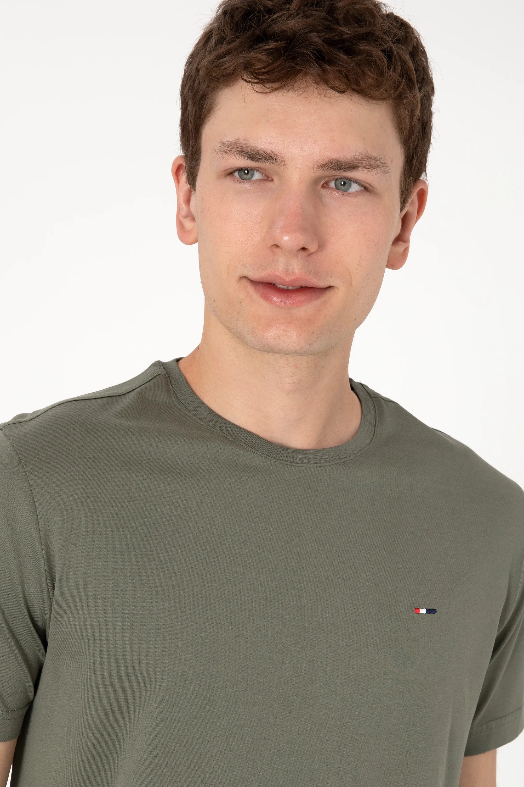 U.S. Polo Assn. Dark Khaki Men Dark Khaki T-Shirt SKU: G081SZ0110 2083928_VR111 Image 02