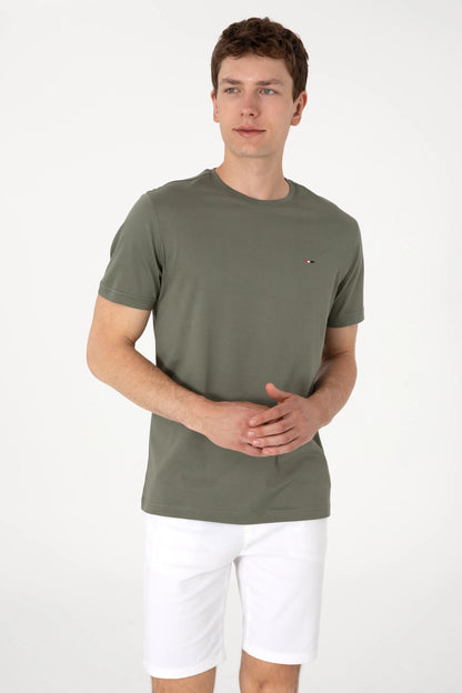 U.S. Polo Assn. Dark Khaki Men Dark Khaki T-Shirt SKU: G081SZ0110 2083928_VR111 Image 03