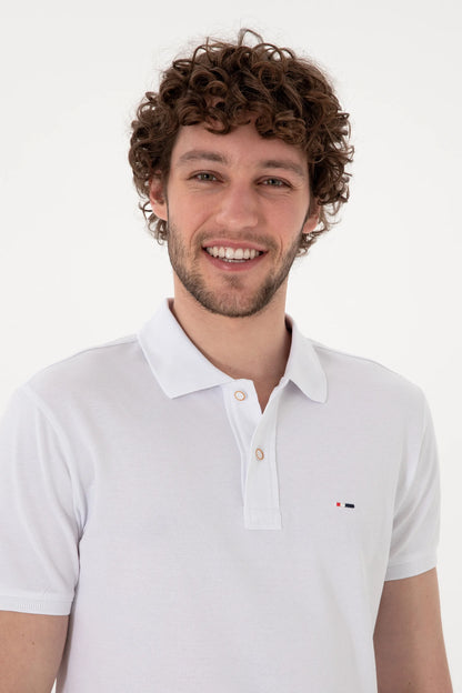 U.S. Polo Assn. White Men White Polo Shirt SKU: G081SZ0110 2083944_VR013 Image 02