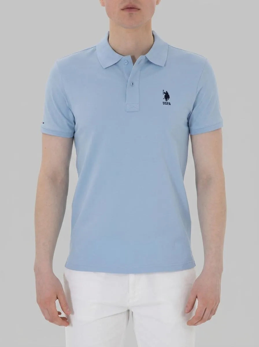 U.S. Polo Assn. Light Blue Men Light Blue Polo Shirt SKU: G081SZ0110 2084040_VR003 Image 00