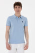 U.S. Polo Assn. Light Blue Men Light Blue Slim Fit Polo Shirt SKU: G081SZ0110 2084040_VR003 Image 01