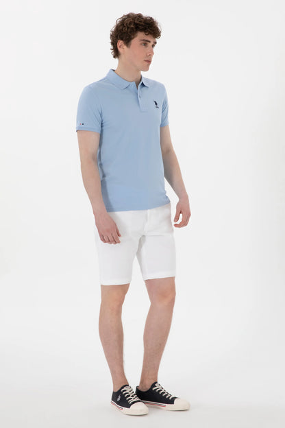 U.S. Polo Assn. Light Blue Men Light Blue Polo Shirt SKU: G081SZ0110 2084040_VR003 Image 04