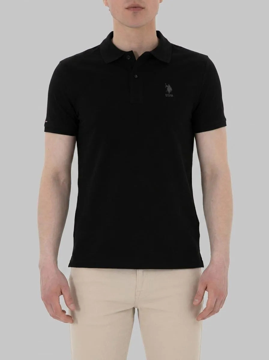 U.S. Polo Assn. Black Men Black Polo Shirt SKU: G081SZ0110 2084040_VR046 Image 00